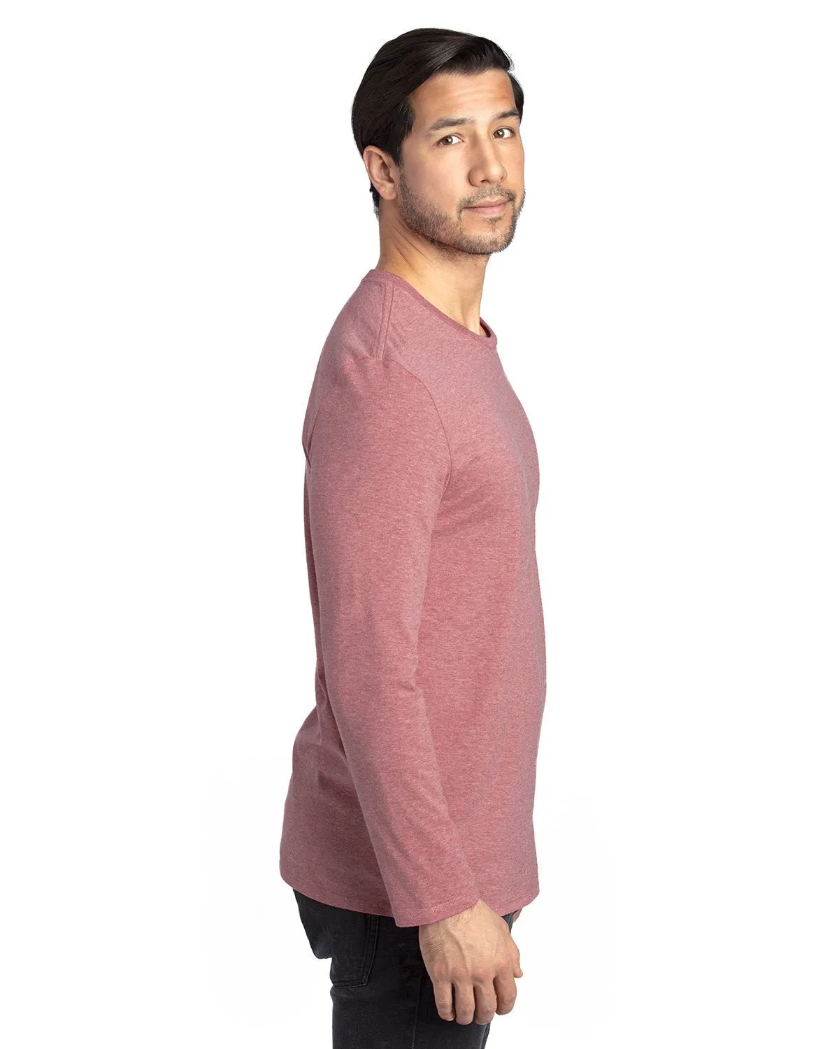 100LS-Threadfast Apparel-MAROON HEATHER