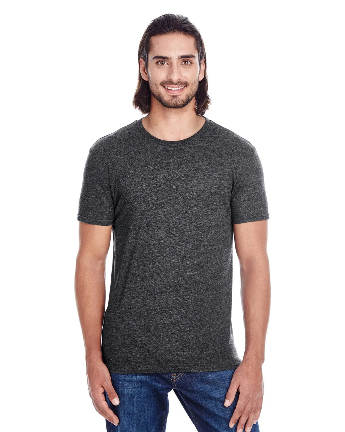 102A-Threadfast Apparel-BLACK TRIBLEND