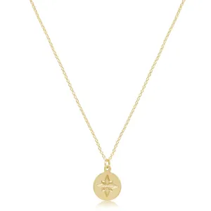 16" Necklace Gold - Direction Gold Disc