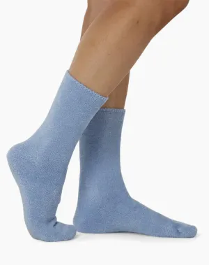 Brushed Bamboo Bed Socks Blue