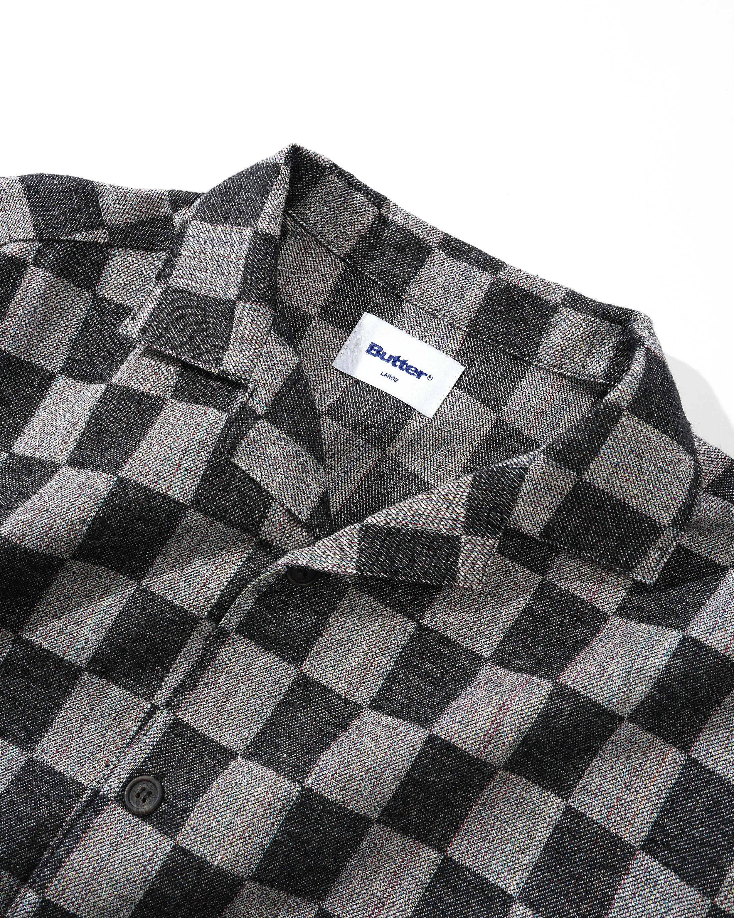 Butter Checker Vacation S/S Shirt Black