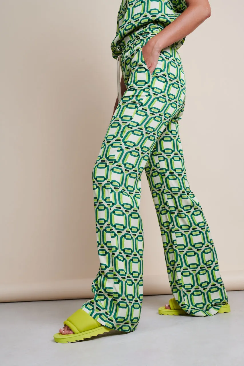 Carola Pants Eco Viscose | Green Lime