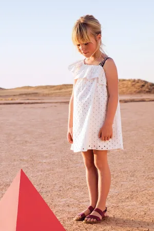 Catimini Cotton Eyelet Girls Dress