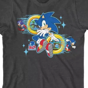 Classic Sonic the Hedgehog Graphic T-Shirt for Boys 8-20 Years Old Licensed Character