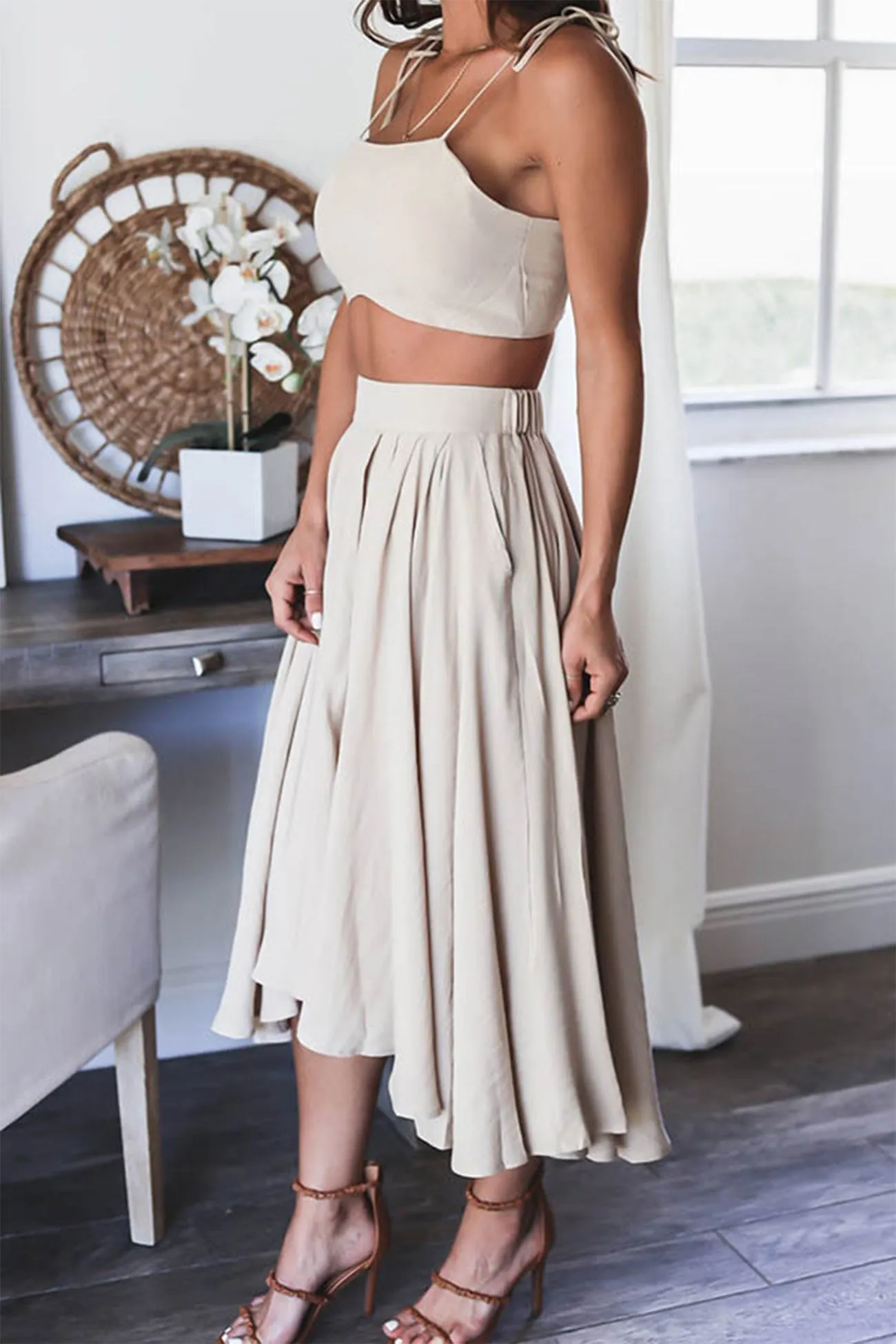 Crop Cami Tops & Maxi Skirts