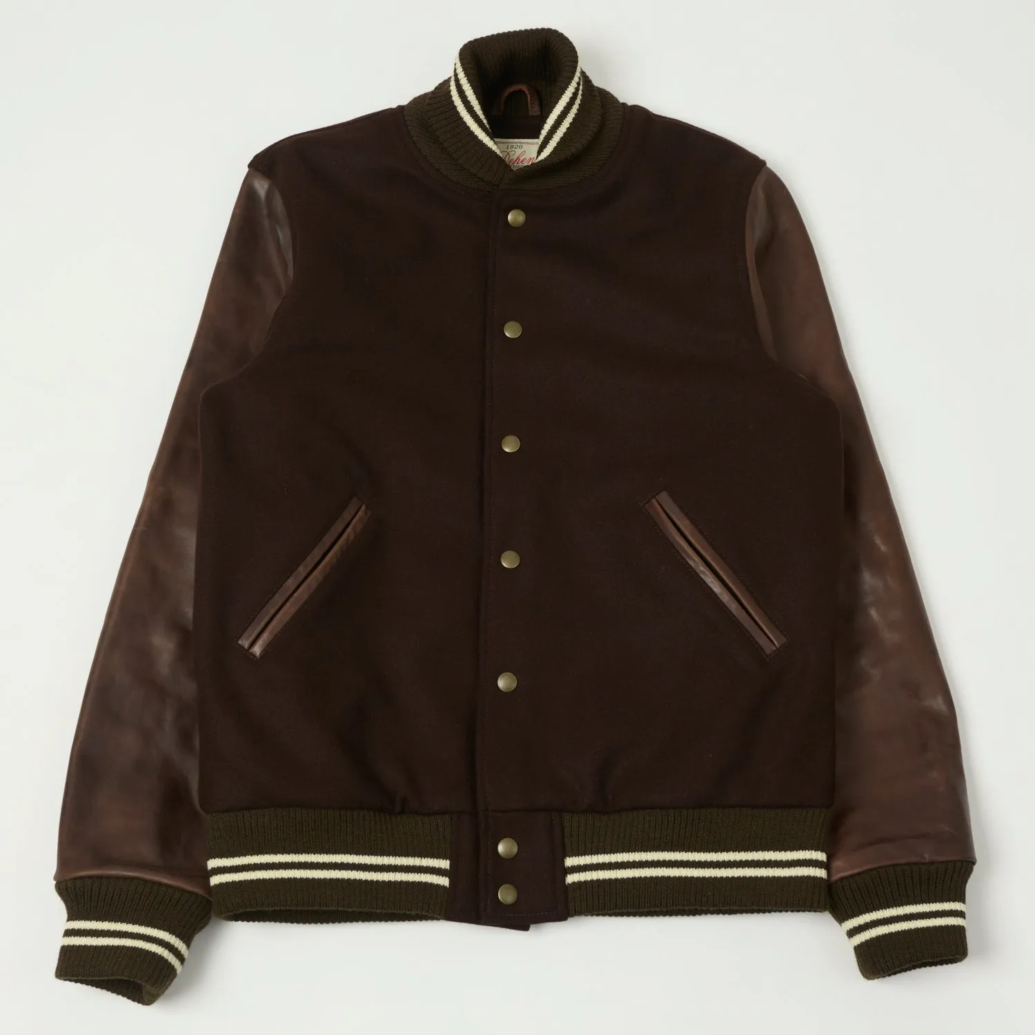 Dehen 1920 Varsity Jacket - Brown/Antique Brandy