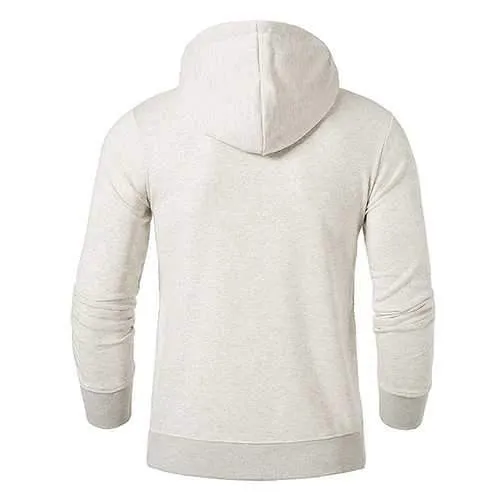 Fashion Mens Half-cardigan Cotton Hoodies