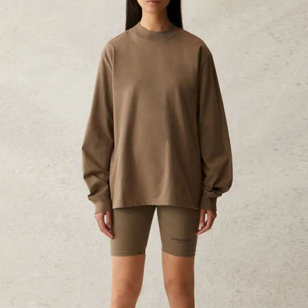 Fear of God Essentials SS21 Long Sleeve Tee Taupex, Brown