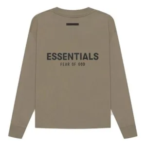 Fear of God Essentials SS21 Long Sleeve Tee Taupex, Brown