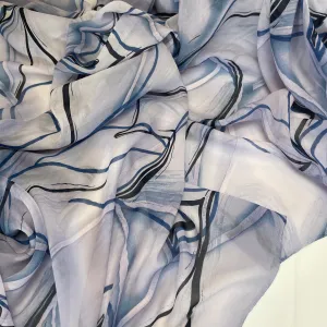 GIORGIO ARMANI ocean ripples Silk Chiffon