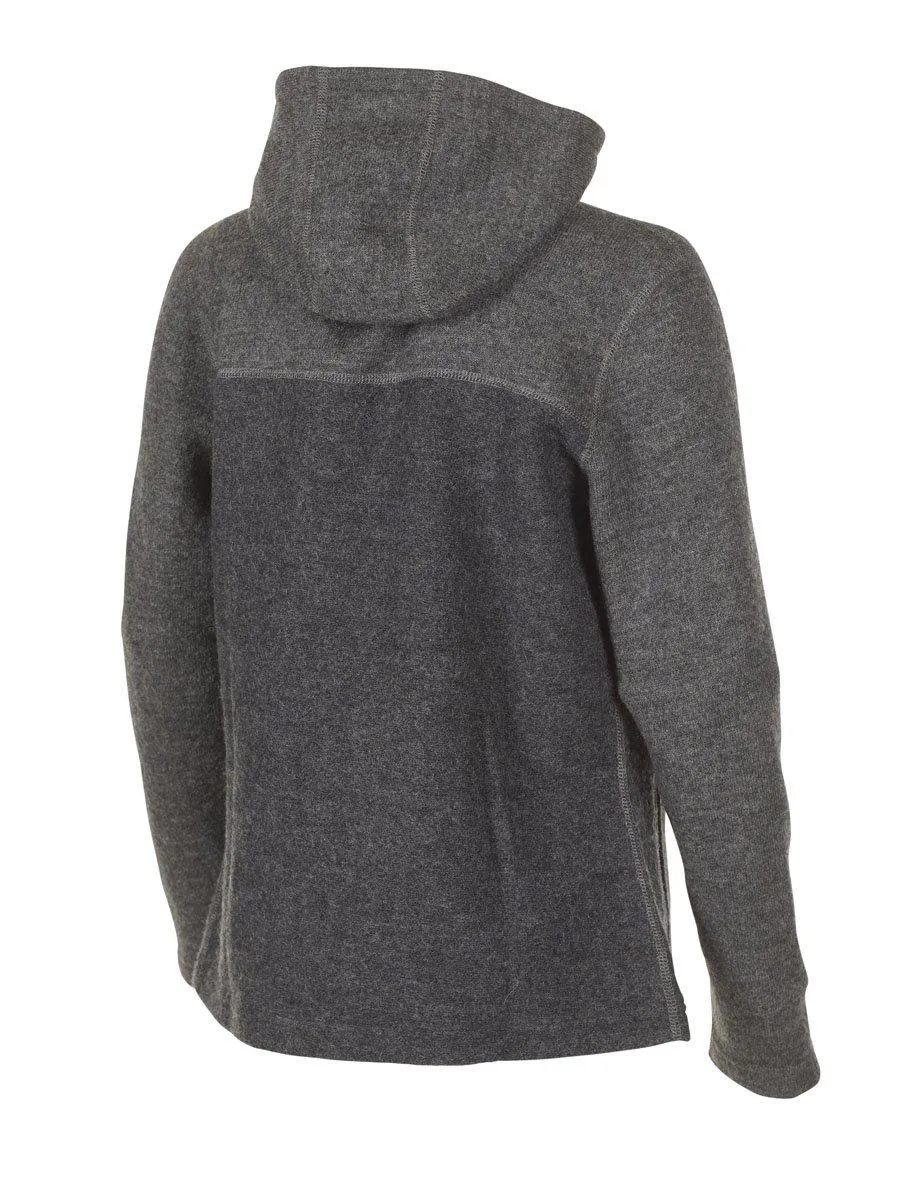 HILMA HOOD, 100% FILTAD ULL — GREY