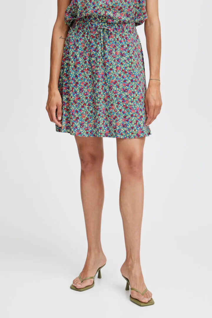 Joella Short Skirt - Palace Blue Ditsy