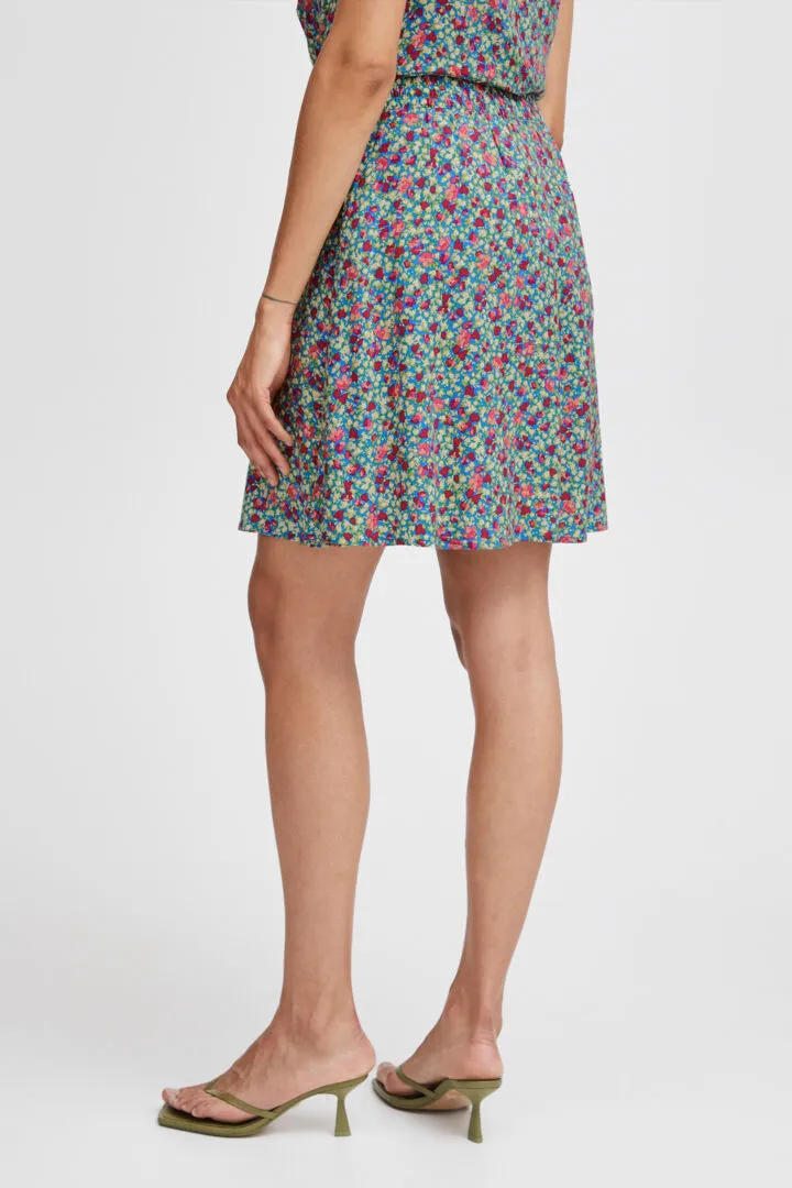 Joella Short Skirt - Palace Blue Ditsy