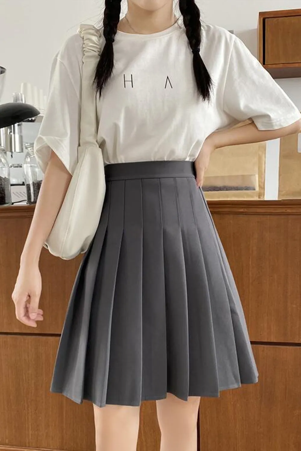 KittenAlarm - Solid Color Long Pleated Skirts