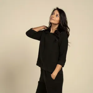 Linen Blouse Nora Pure Black