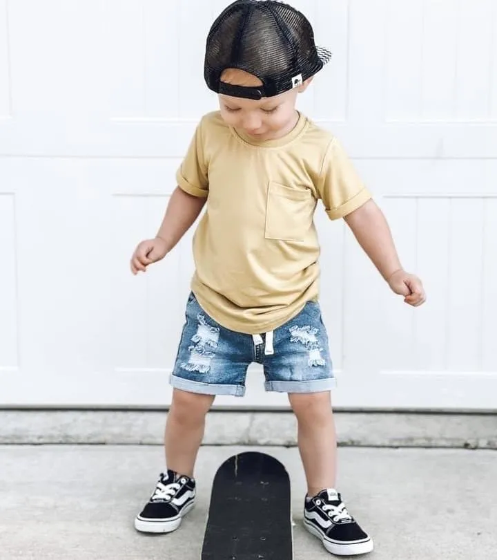 Little Bipsy Distressed Denim Shorts