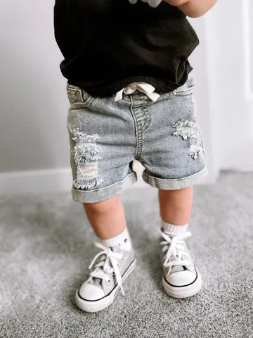 Little Bipsy Distressed Denim Shorts