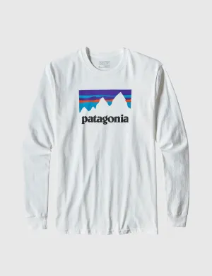 Patagonia Shop Sticker Long Sleeve T-Shirt - White