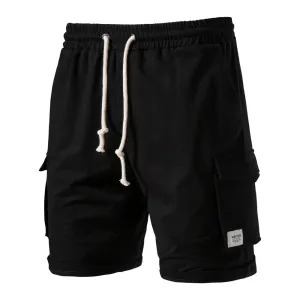 Pocket Shorts for Men 100% Cotton Casual Sport Short Pants Men Stretch Waist Quality Sweatshorts Summer Mens Shorts