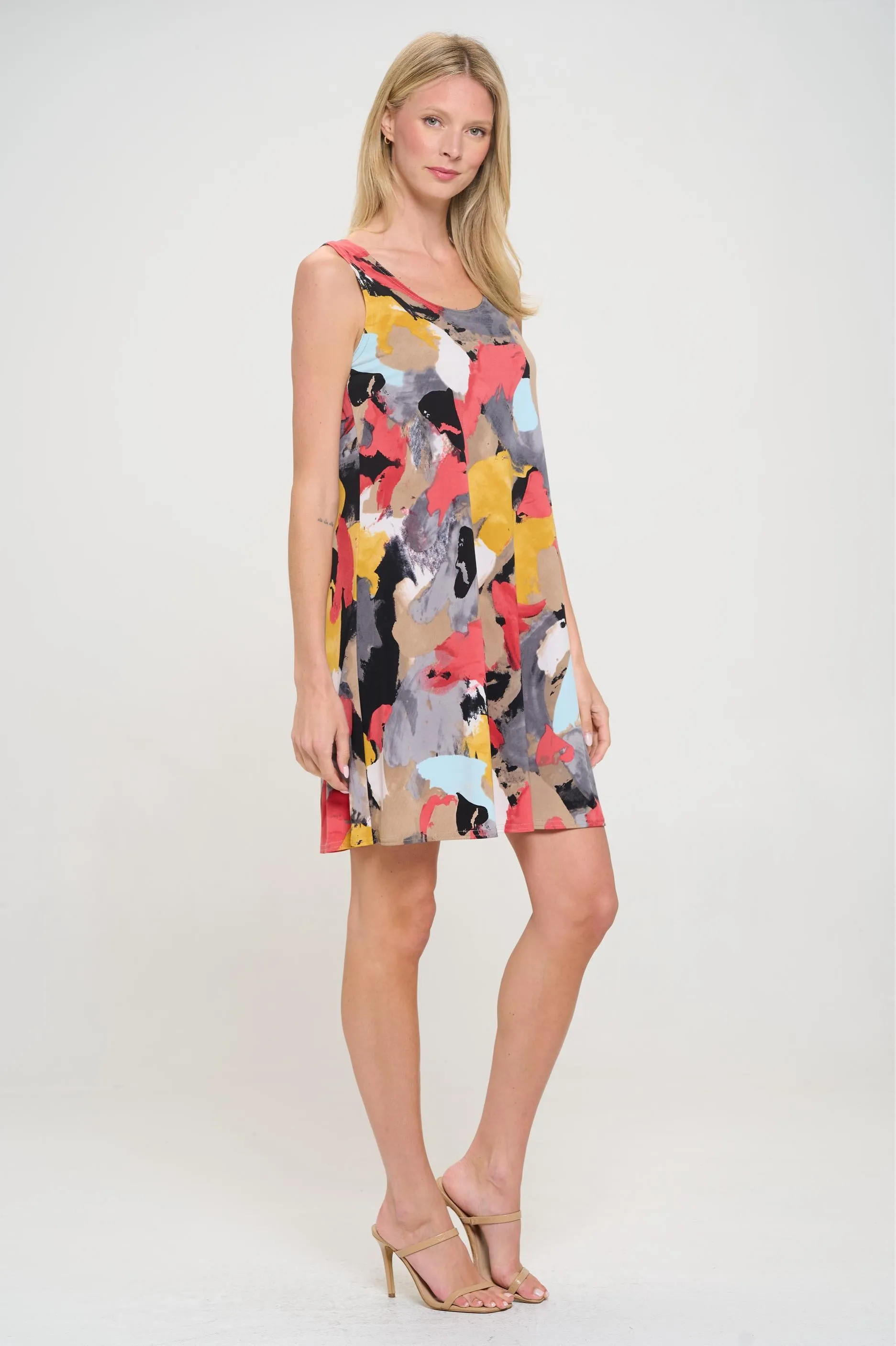 Print Missy Tank Dress Sleeveless Prints - 7003HT-TRP1-W430