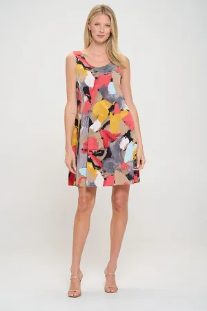 Print Missy Tank Dress Sleeveless Prints - 7003HT-TRP1-W430