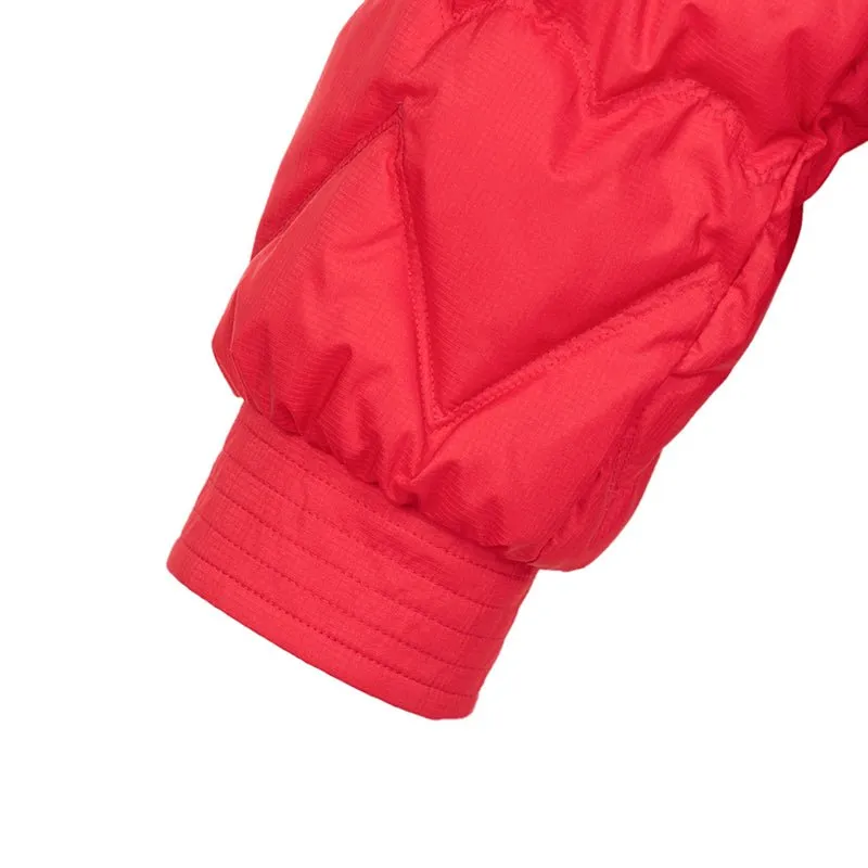 Red Short Down Winter Jacket