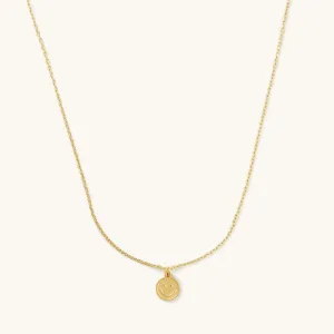 Stainless Steel Golden Smile Necklace