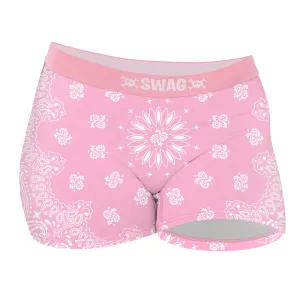 SWAG - 3" Women's Pink Bandana Boy Short