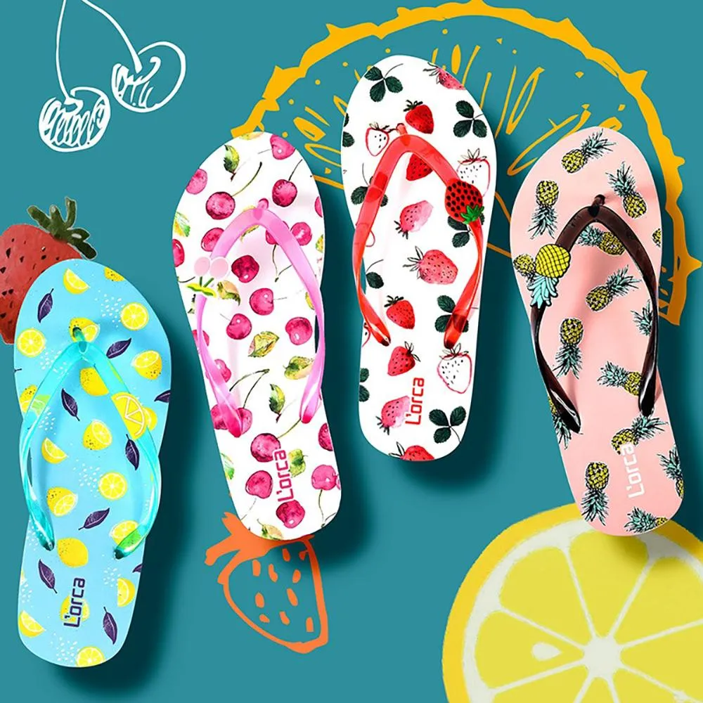 Sweet Summer Fruit Patters Flip Flops Slippers