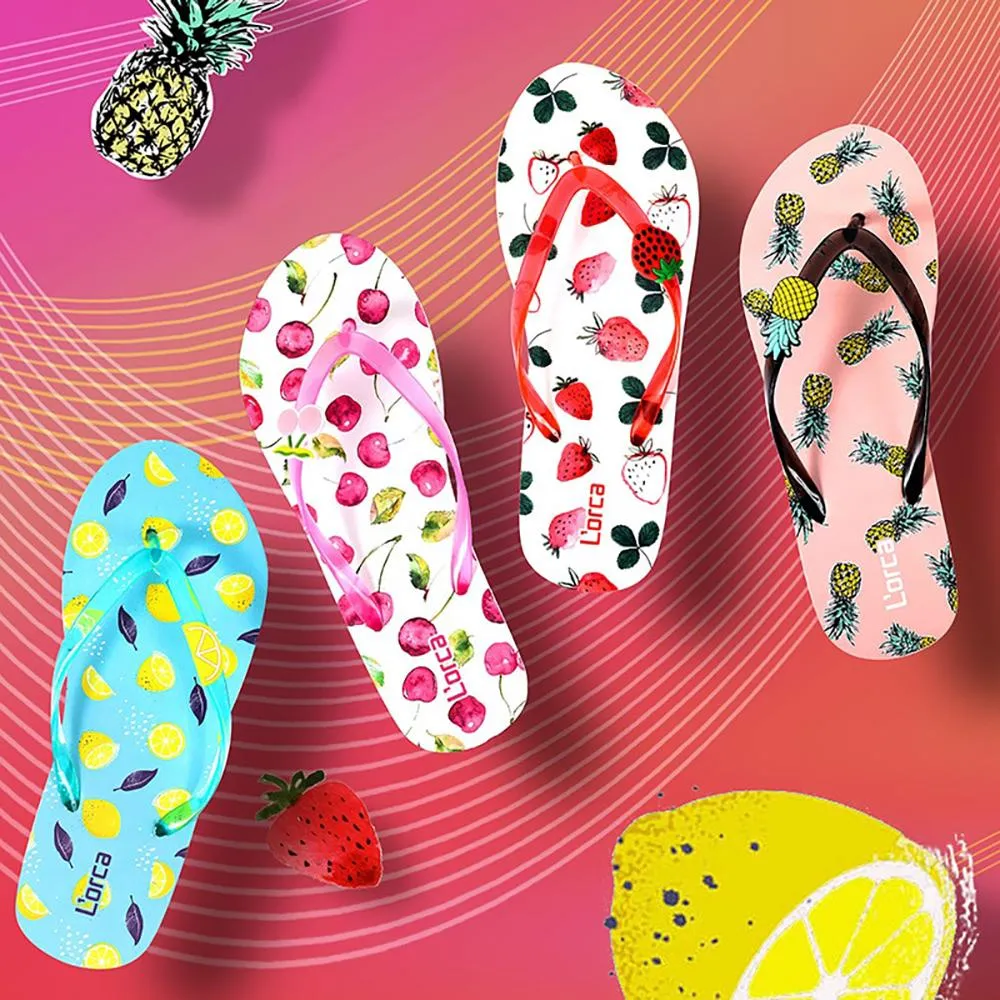 Sweet Summer Fruit Patters Flip Flops Slippers