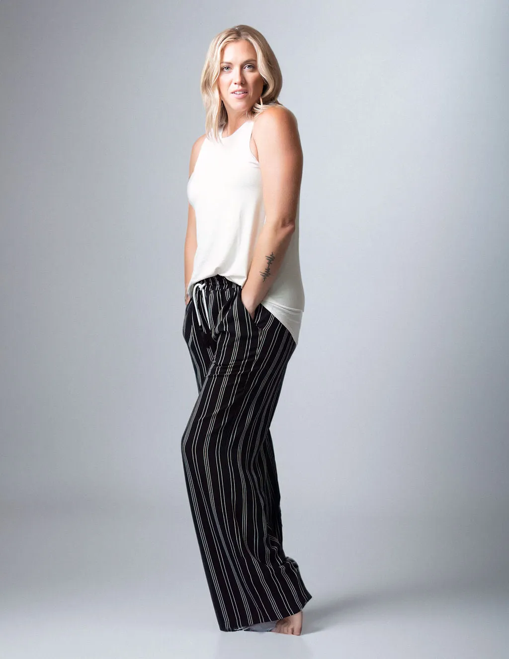 Tall Yacht Pants-Striped