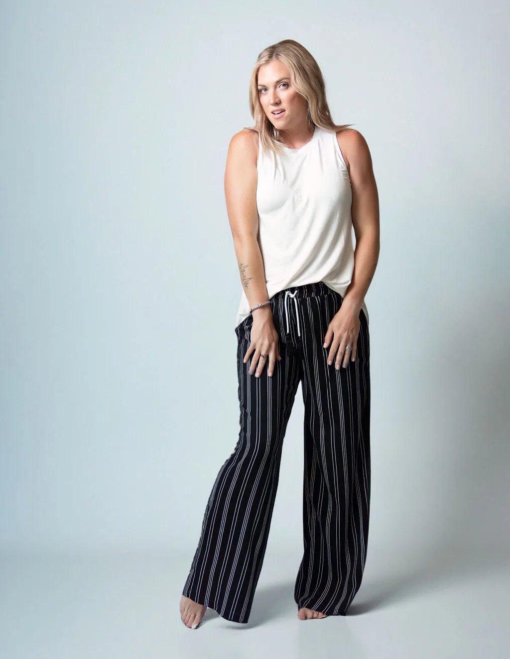 Tall Yacht Pants-Striped