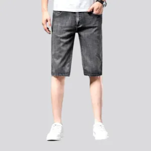 Thin denim shorts
 for men