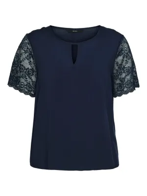 Vero Moda Curve Rusk Navy Top