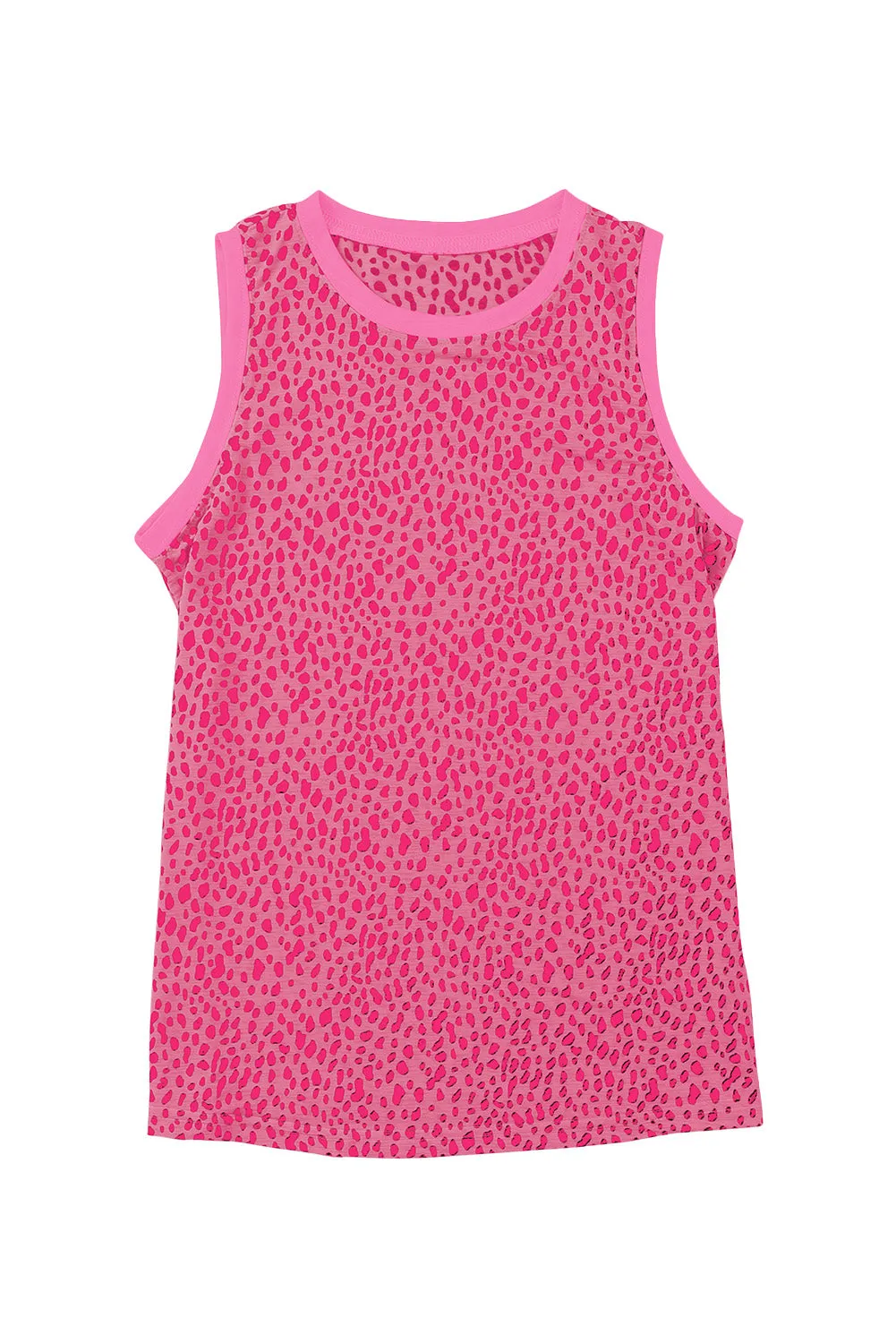 Women's Crew Neck Sleeveless Clothing Polka Dots Tops Shirts Loose Fit Basic Tank Tops