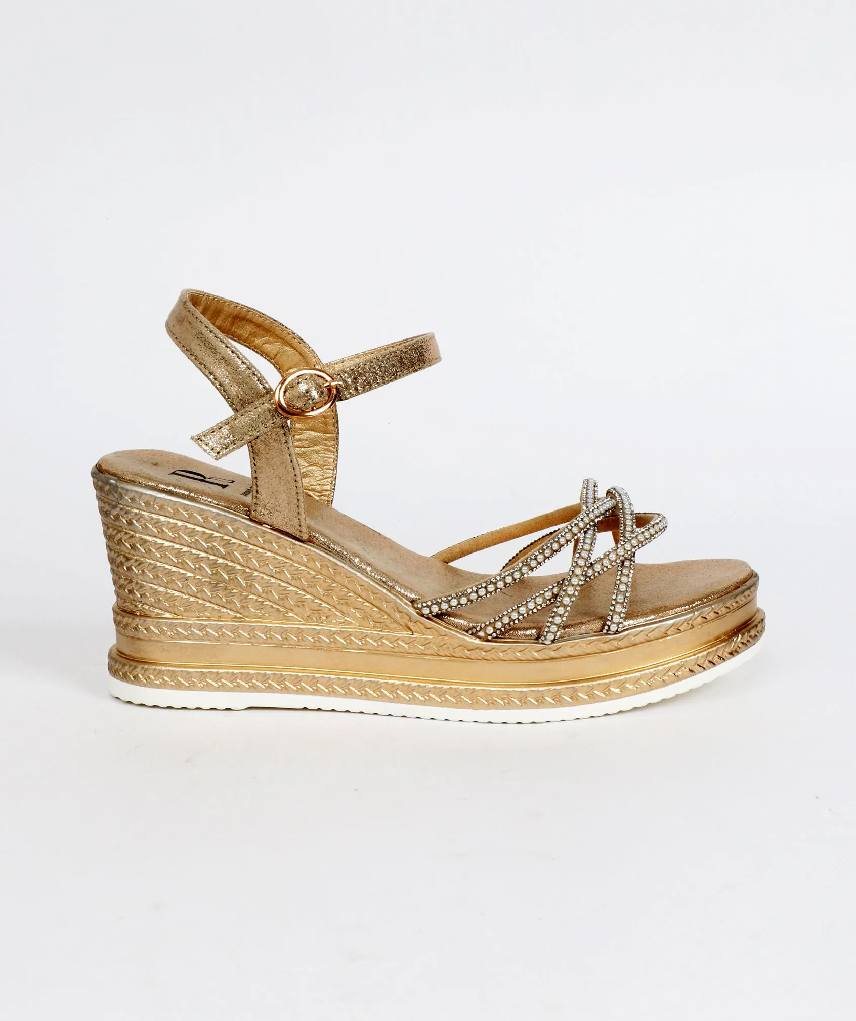 Women`s Pearl Summer Sandals - Gold