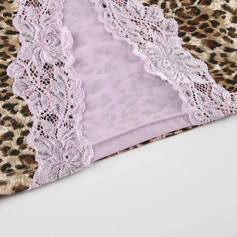 Yanelis Leopard Lace Top